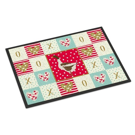 Carolines Treasures 24 x 36 in. Pomeranian Rogener Goose Love Indoor or Outdoor Mat CK5330JMAT